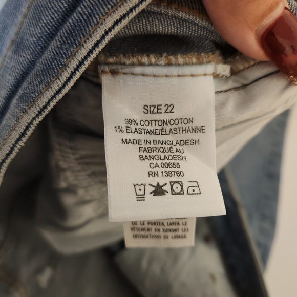 Penningtons Bermuda Jean Shorts Denim High Rise Size 22 New NWT Stretch Light - Picture 7 of 11